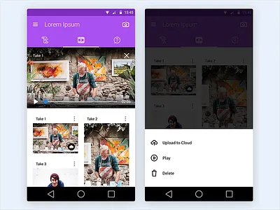 New Story - Reporter.vu App android app application homepage material reporter settings teleprompter ui ux
