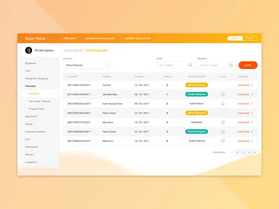 Seller Panel data seller panel ui ux website