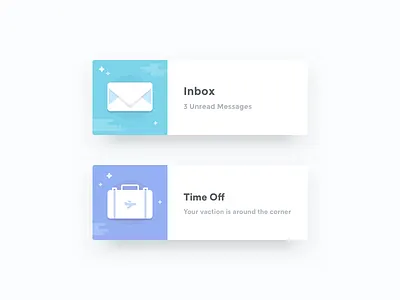 HR Card Set 1 active app icons card card animate clouds hr icons inbox luggagae stars time off
