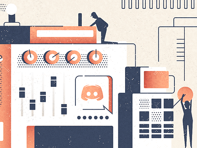 Search Editorial #1 editorial future illustration machine people robot texture vector