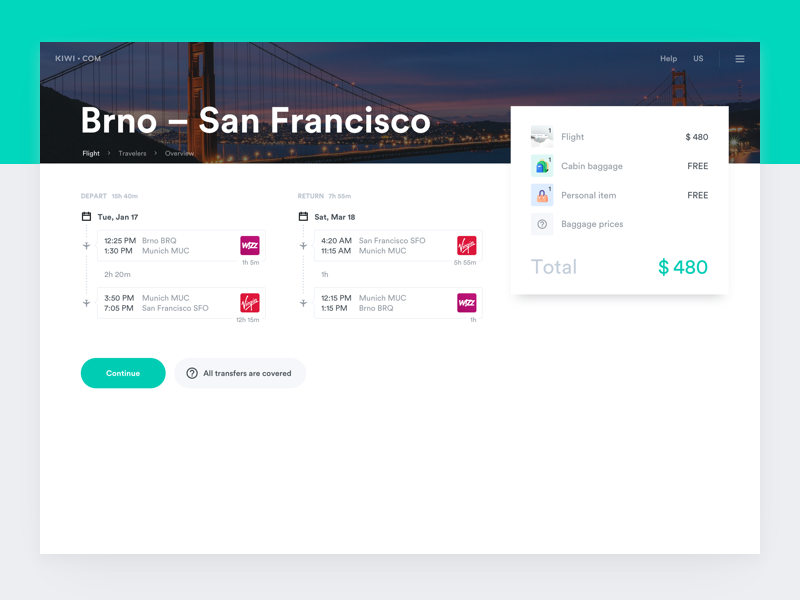 Example of Booking WIP