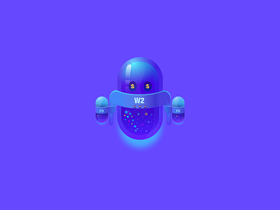 W2 Aerocraft aerocraft flat graphic icon icondesign illustration robot roket w2