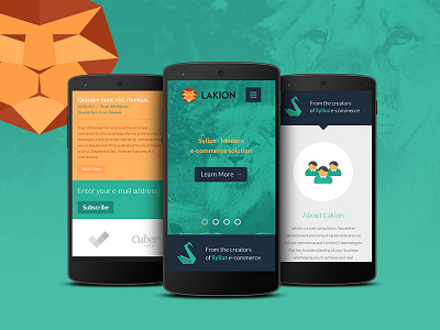 Lakion design landing page lion responsive rwd site web