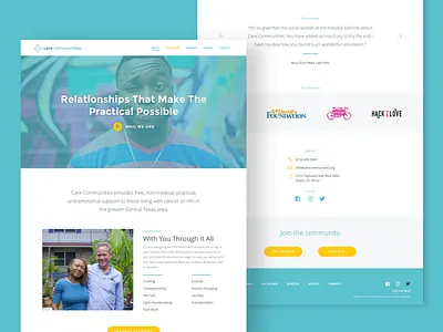 Care Communities Website hackathon homepage nonprofit sxsw ui volunteer web