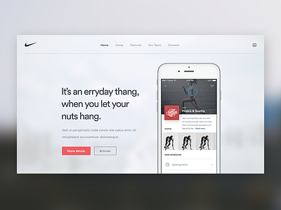Sports Landingpage clean design interactive iphone mockup mobile interface multi platform participant product prototype simplicity ui user experience ux