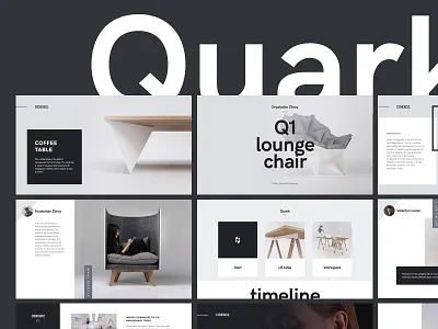 Quark Keynote Presentation Template By Goashape brand furniture keynote layout logo presentation product showcase slide template typography ui