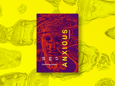 ☝ static eyes☝ #21 • anxious 2017 brazil colours design duotone freelance gradient portfolio poster sculpture type typography