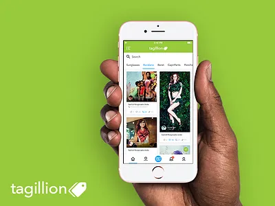 Homepage - Tagillion iOS App app feed homepage ios iphone retina tag tagillion thumbnails