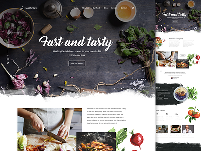 HealthyCart delivery concept delivery fireart fireart studio food health landing main page ui ux web