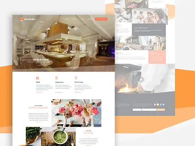 Departure Portland Web Concept food landing pix portland restaurant restaurant website