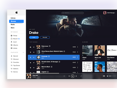 Color combination experiment app apple desktop fullscreen itunes music os x player radio redesign