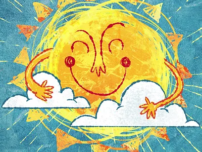 Cloud Hugger clouds rays sky smile sun sunny