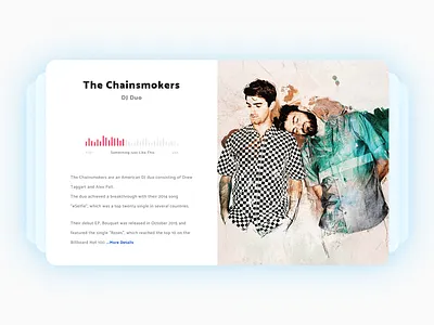 Artists informations card - The Chainsmokers artist artists card cards flat informations infos music