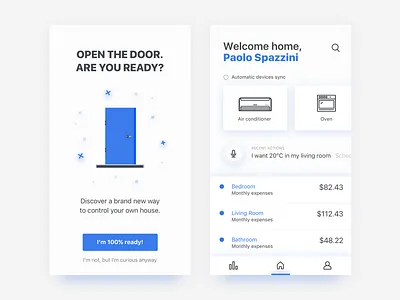 Smart Home 🖲 android home illustration interface ios mobile onboard smart ui ux