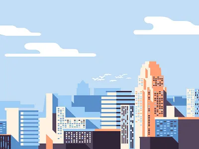 Day city 2d city day illustration infographicsmag town