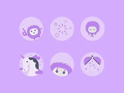 Canva Social Media Icons 05 characters cute fun icon icons illustration party pastel people set social media