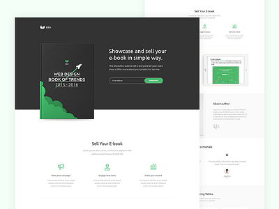 E-book Landing Page book clean e book landing page lead gen marketing psdehat simple themeforest