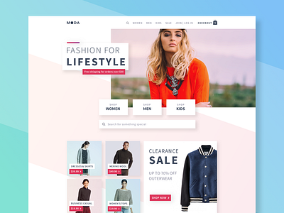 Daily UI #003 Landing Page daily ui dailyui fashion landing landing page ui ux website