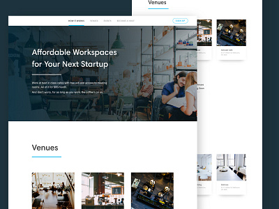Cosociety Web Page clean hero image landing page minimal ui uiux ux web design