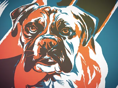Tank bulldog dog eyes vector