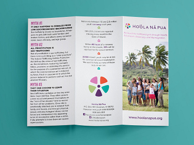 Ho’ola Na Pua's Trifold clean design graphic design indesign minimalist trifold