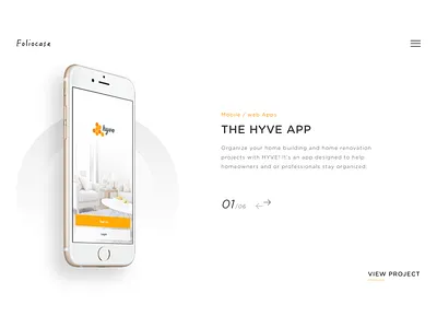 Fullscreen Portfolio beautiful landing page best landing page clean designs landing page minimal designs mobile app portfolio web app webpage white base designs