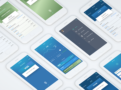 Credit Card App banking card cards chase credit card finance fintech ui ux visa