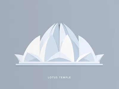 Lotus Temple hindu illustration india lotus temple simple temple