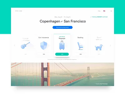 Manage my booking — WIP booking circular dashboard flight green illustration kiwi kiwi.com services ui white
