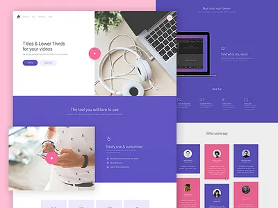 MR - Landing Page after effects clean design homepage landing landing page modern ui