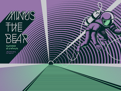 Mtb 12x18 Poster 3 Color Separations Sm astro man cosmic. stoner detroit illustration neon outer space ren cen space tunnel