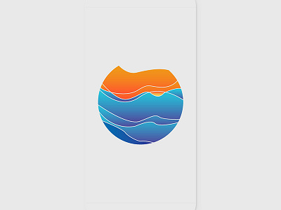 Minimal Sunset design logo minimal sunset