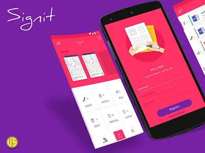 Sign It (E-sign app) app design document dribbble e sign prototype sign it signature uiux