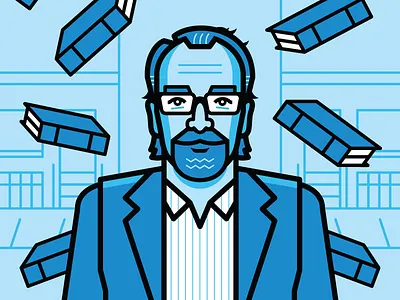 George Saunders george saunders illustration portrait