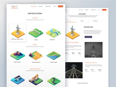 Skylark Drones Live! application drone illustration isometric responsive web