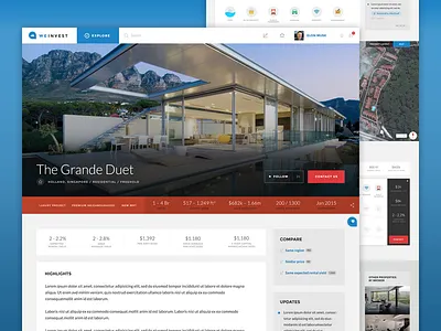 WeInvest interface invest investment platform real estate ui web website
