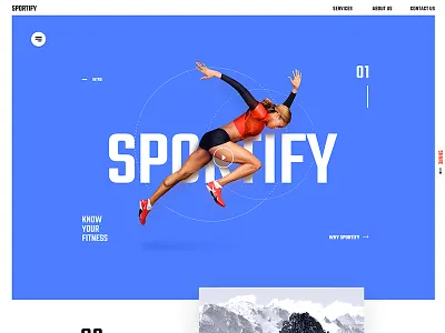Sportify App Landing Page app clean design landing malaysia page sports ui ux web website