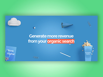Think Digital 3d 3d website blue website design digital digital design full screen website modern website ux design web design website website design