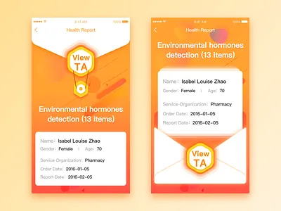 健康报告（二种方案） app h5