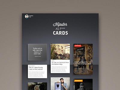 Hipster As F*** Cards bootstrap cards freebies hipster media