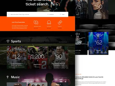 TicketIQ Concept dark funsize web website