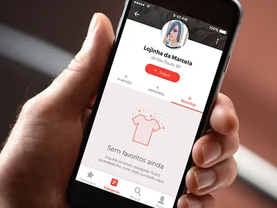 No favorites (Empty state) app design empty state inspiration ios iphone mobile screen ui ux