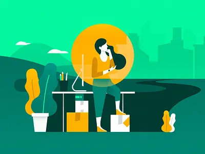 User Journey ( 1st Stage ) dark green green illustration journey noise orange road user yellow