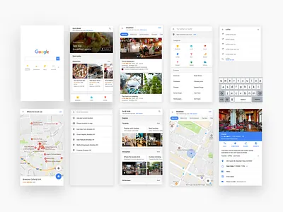 Google Search: Mini-apps apps food google ixd material mobile shortcut suggest ui ux white