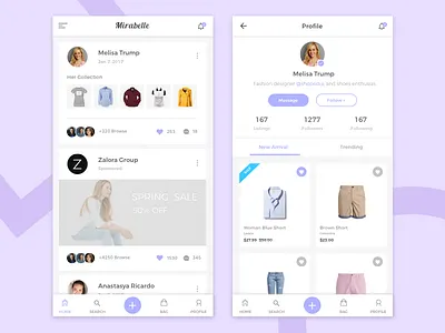 Social shopping app android material application cool page ecommerce experience fashion interaction invitation illustration ios iphone minimalist clean edit character shop product ux ui web website awesome welcome screen