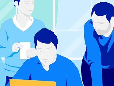 Millennials Workforce devices employee app generation z illustration millennials office staffbase teaser workforce