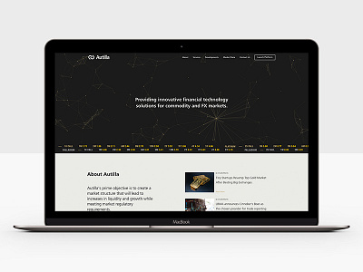 Autilla Landing Page autilla exchange fintech gold landing page metal technology website