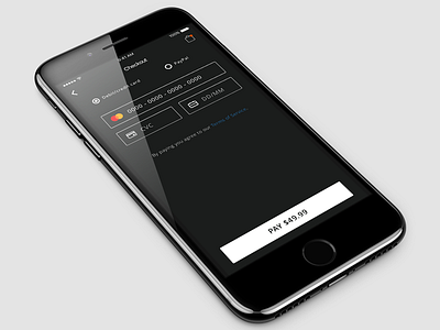 Dark Credit Card Checkout checkout credit card dailyui dark iphone