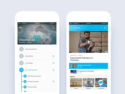 Learning Lab Chapters app econceptions education iphone learning list science subject ui