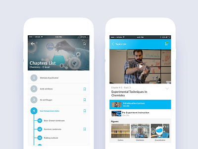 Learning Lab Chapters app econceptions education iphone learning list science subject ui